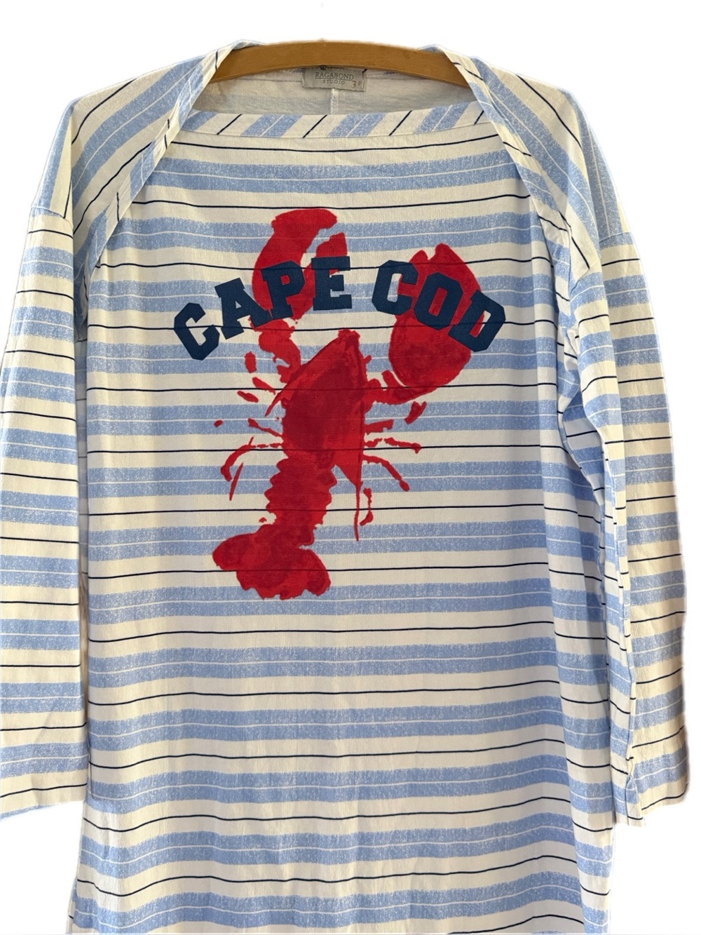 Free People x Ragabond Studio Cape Cod Lobster Graphic Stripe coverup XS - Picture 9 of 13